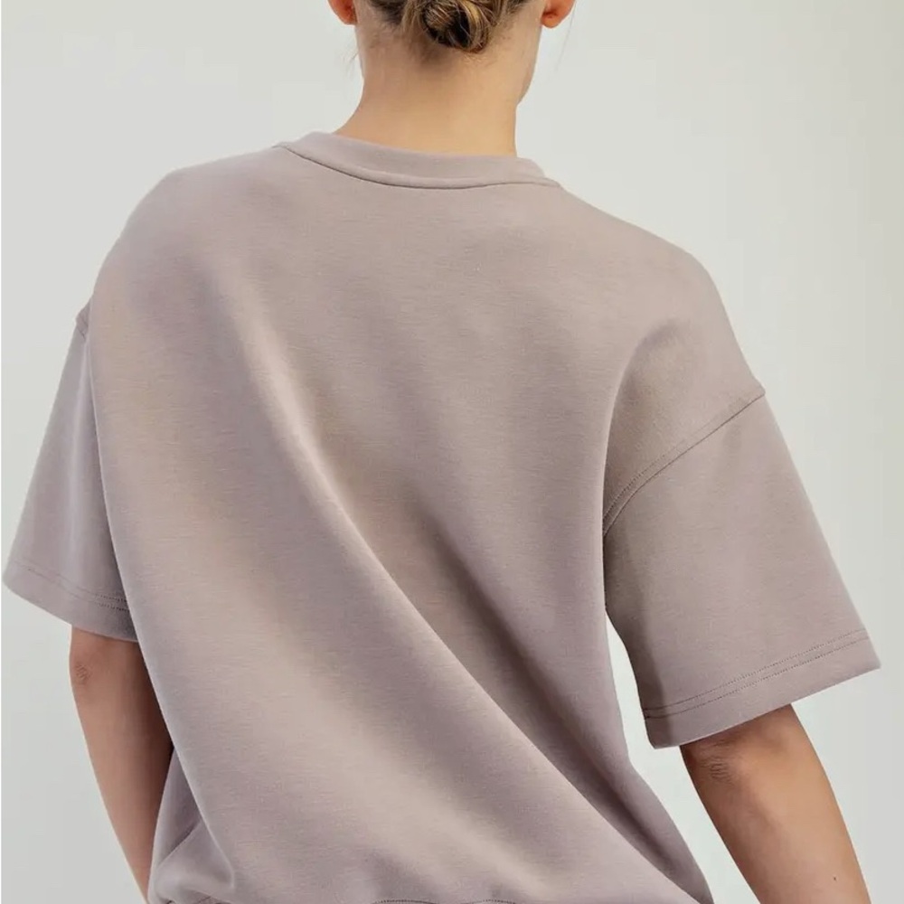 Elegant Mauve Scuba Modal top and Maxi Skirt Set - Picture 6 of 7